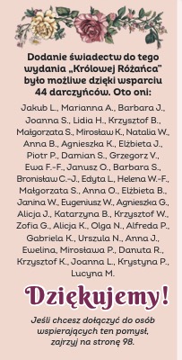 Lista darczyńców z Królowej Różańca Świętego nr 74/75
